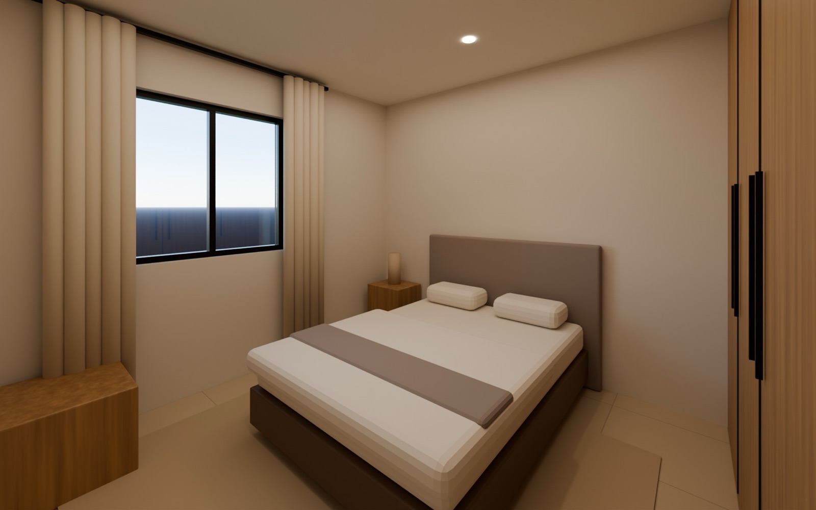 Segundo dormitorio con cama doble